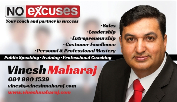 Vinesh Maharaj Business Card
